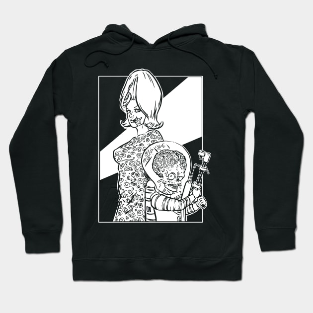 Mars attacks! - Minimalist design Hoodie by TheAnchovyman